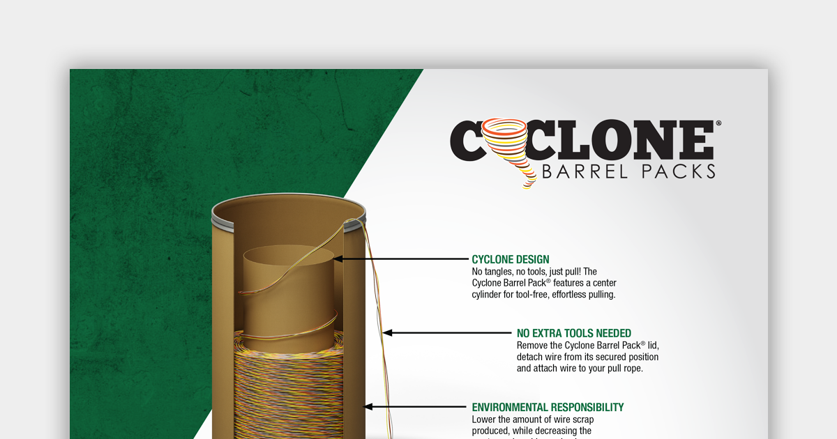 Cyclone Barrel Pack Specification Sheet